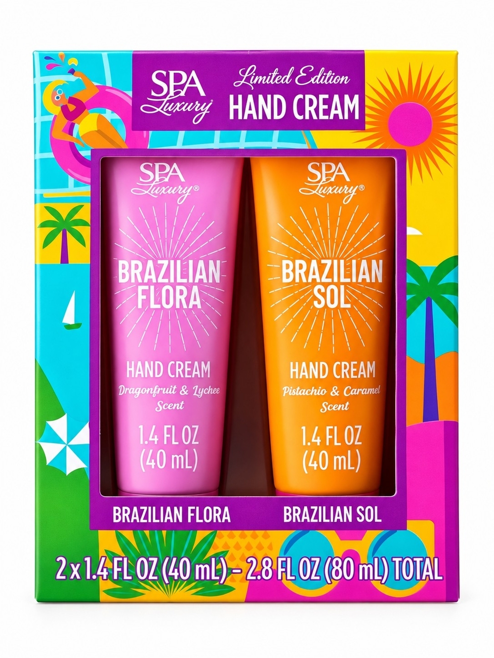 Brazilian Flora & Brazilian Sol Hand Cream Duo - Pink & Orange